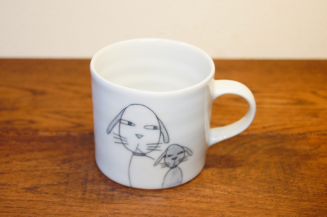 砥部焼　陶彩窯　イヌマグカップ（小）